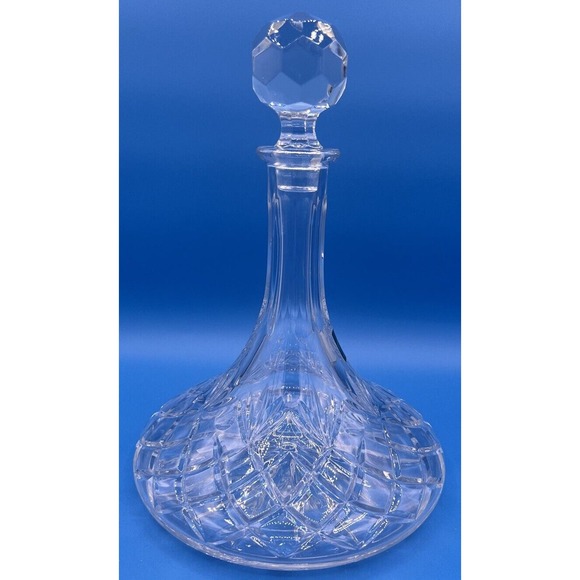 Samobor Krystal Ships Decanter with Stopper Made In Yugoslavia Hand Cut - Picture 4 of 12